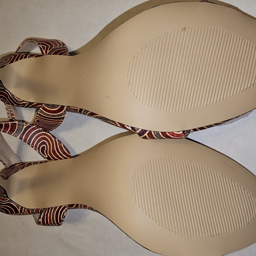 FSJ Women's Multicolor Strappy Heels - Picture 6 of 6